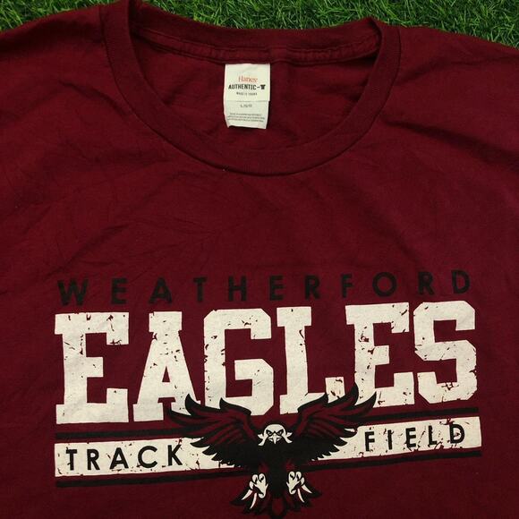 Maroon Weatherford Eagles Track and Field Graphic Tee - Picture 3 of 3